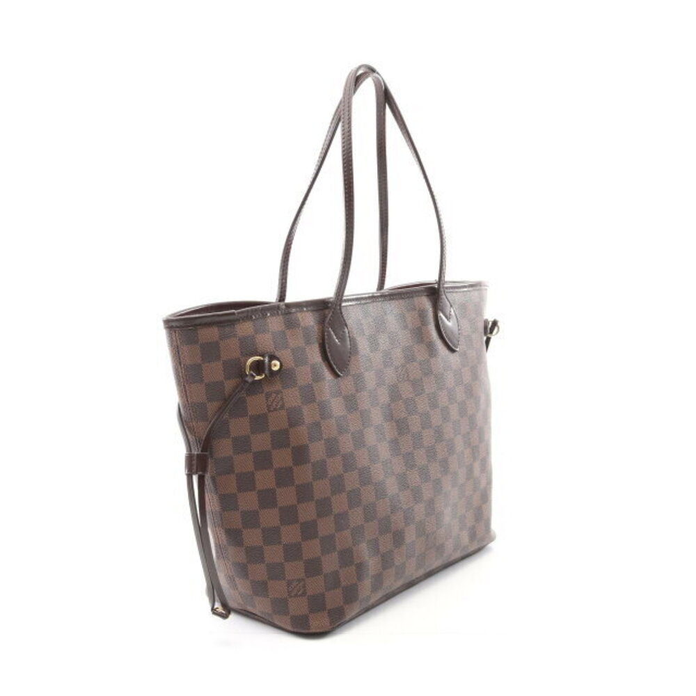 Louis Vuitton Neverfull Tote Bag Canvas Leather Damier Brown - Picture 2 of 10